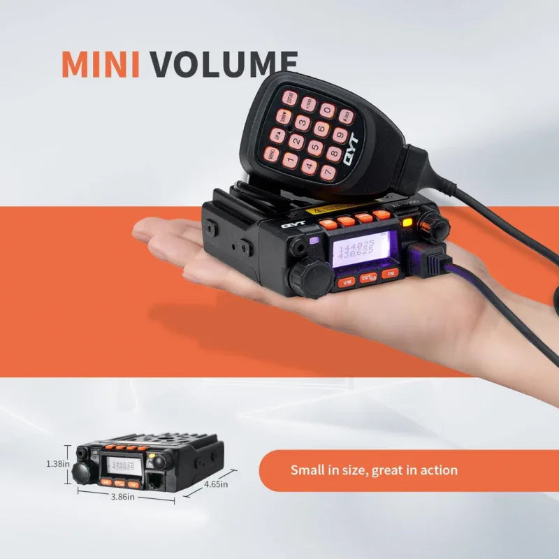 QYT KT-8900 25W VHF UHF Dual Band Mobile Vehicle Radio With NOAA