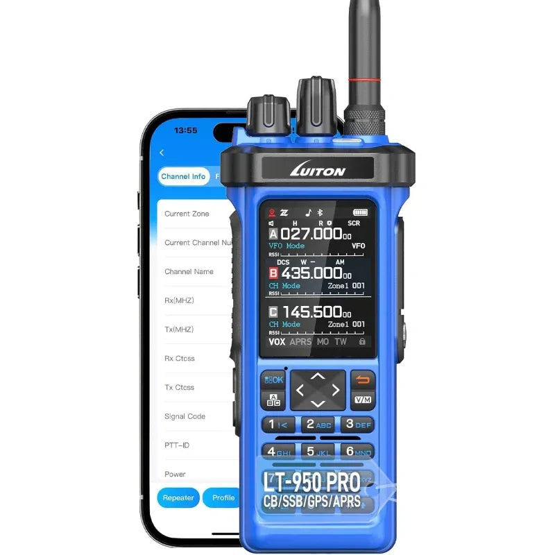 LT-950 PRO Ham Dual Band Radio Blue